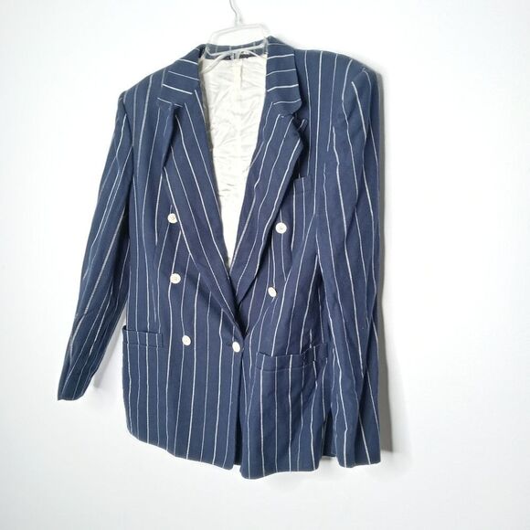 Burberry blue strip blazer - Picture 2 of 7
